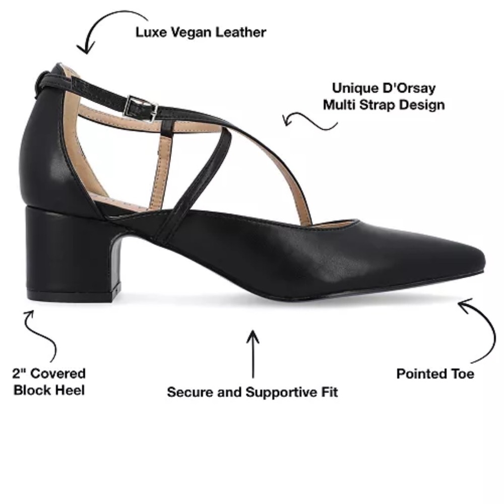 Journee Collection Galvinn heels- 10W in black in box - Picture 4 of 10